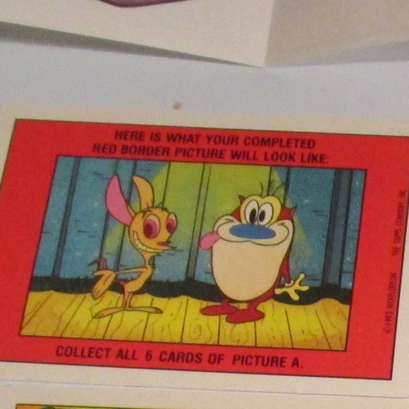 1993 Topps Nicktoons Ren & Stimpy I love you Ren #29 Card - Picture 2 of 2